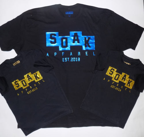 S.O.A.K Apparel  Matching Kids T-Shirts  ( Black/ Blue/ Gold) - S.O.A.K  Apparel 