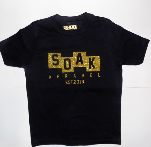 S.O.A.K Apparel TShirt ( Black w/ Gold Glitter) - S.O.A.K  Apparel 