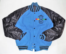 Load image into Gallery viewer, S.O.A.K  &quot; S&quot; Crown W/ Lion Letter Man Jacket (Blue/Black ) - S.O.A.K  Apparel 