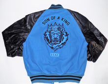 Load image into Gallery viewer, S.O.A.K  &quot; S&quot; Crown W/ Lion Letter Man Jacket (Blue/Black ) - S.O.A.K  Apparel 