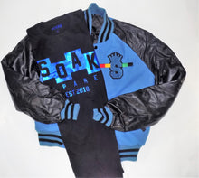 Load image into Gallery viewer, S.O.A.K  &quot; S&quot; Crown W/ Lion Letter Man Jacket (Blue/Black ) - S.O.A.K  Apparel 