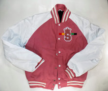 Load image into Gallery viewer, S.O.A.K  &quot; S&quot; Crown W/ Lion Letter Man Jacket Red/White ) - S.O.A.K  Apparel 