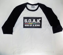 Load image into Gallery viewer, S.O.A.K Apparel 3/4 Sleeve (Black/ White) - S.O.A.K  Apparel 