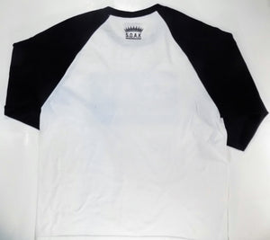 S.O.A.K Apparel 3/4 Sleeve (Black/ White) - S.O.A.K  Apparel 