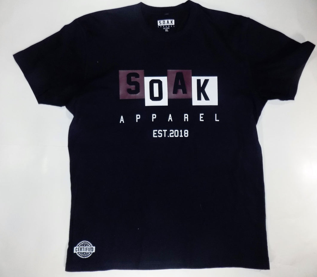 S.O.A.K Apparel  T-Shirt  (Navy blue/ burgundy/ White) - S.O.A.K  Apparel 