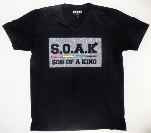 S.O.A.K Apparel Sparkly Glitter Girls T-Shirt  (Black/ Silver) - S.O.A.K  Apparel 