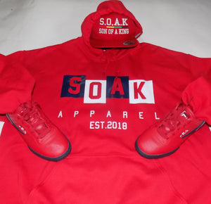 S.O.A.K Apparel -  Hoodie (  Red/ White/ Navy Blue) - S.O.A.K  Apparel 